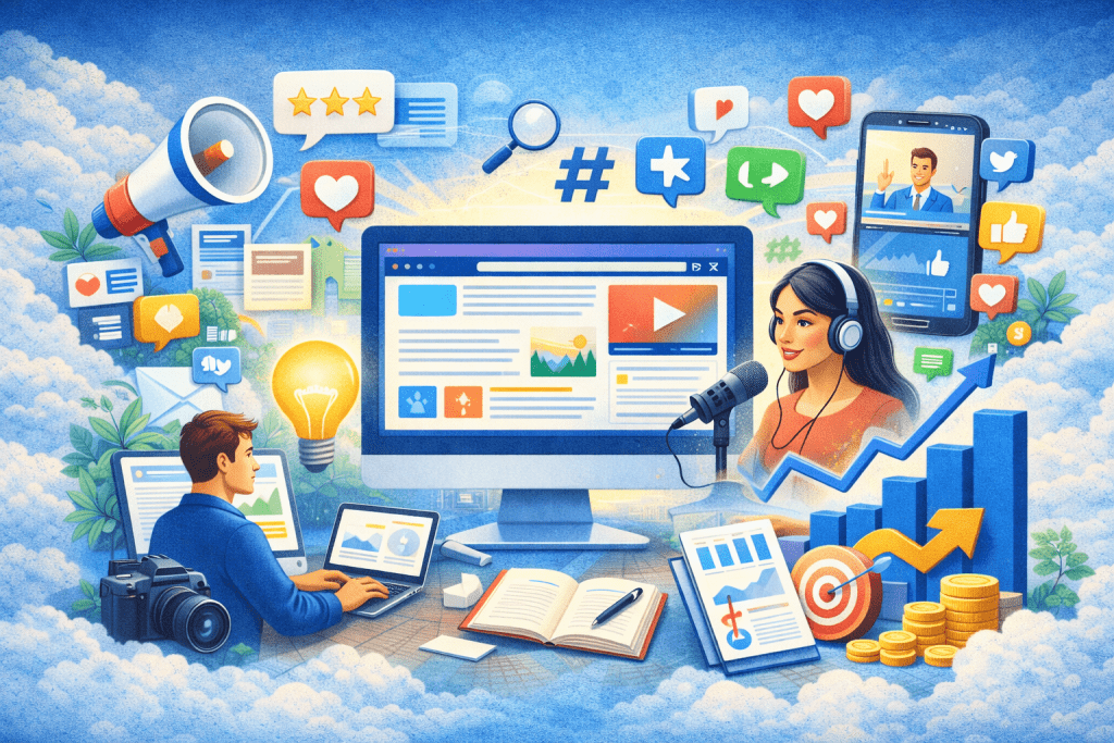 Creación de contenido digital con estrategias para captar audiencia